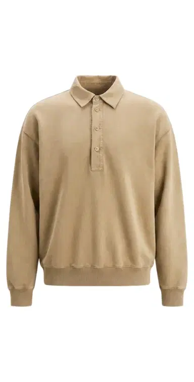 Helmut Lang Garment-Dyed French Terry Polo | Thumbnail 1 Helmut Lang Garment-Dyed French Terry Polo | Thumbnail 1