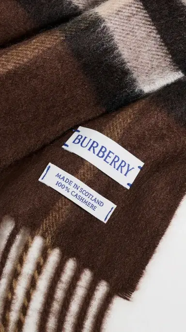 Burberry Giant Check Cashmere Scarf | Thumbnail 4 Burberry Giant Check Cashmere Scarf | Thumbnail 4