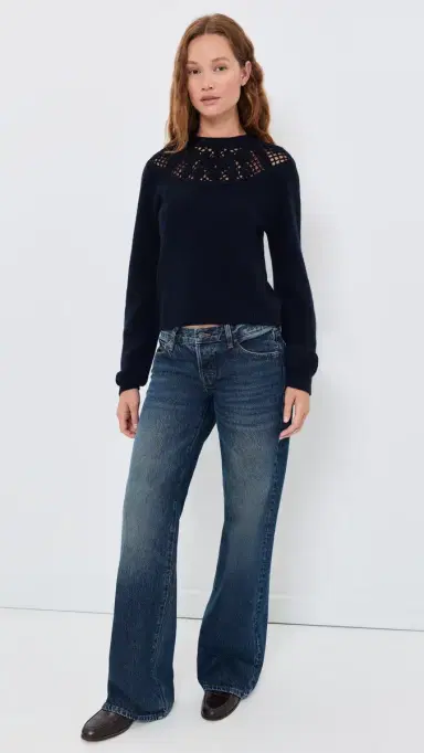 Frame The Lace Gathered Sweater | Thumbnail 5 Frame The Lace Gathered Sweater | Thumbnail 5