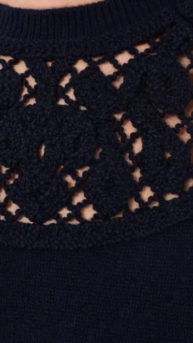 Frame The Lace Gathered Sweater | Thumbnail 6 Frame The Lace Gathered Sweater | Thumbnail 6