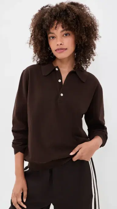 Citizens of Humanity Long Sleeve Banded Polo | Thumbnail 3 Citizens of Humanity Long Sleeve Banded Polo | Thumbnail 3