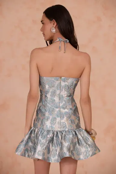 PatBo LUMA JACQUARD PEPLUM MINI DRESS | Thumbnail 3 PatBo LUMA JACQUARD PEPLUM MINI DRESS | Thumbnail 3