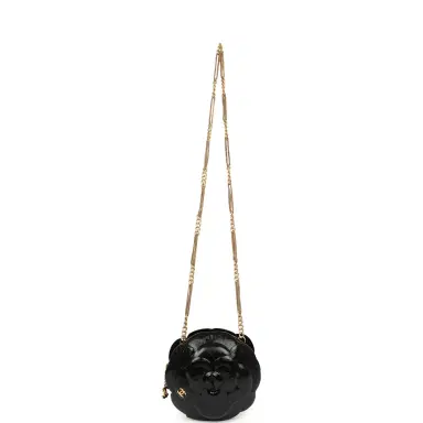 Chanel Chanel Camellia Round Clutch with Chain Black Patent Aged Calfskin Brushed Gold Hardware | Thumbnail 8 Chanel Chanel Camellia Round Clutch with Chain Black Patent Aged Calfskin Brushed Gold Hardware | Thumbnail 8