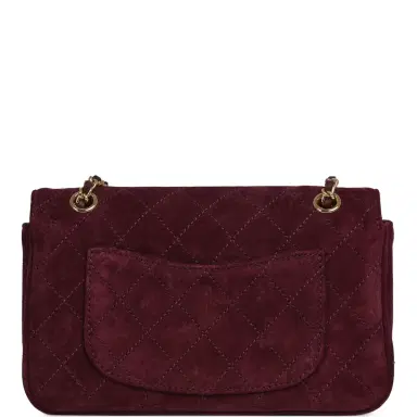 Chanel Chanel Mini "Souplissimo" Flap Bag Burgundy Suede Gold Hardware | Thumbnail 4 Chanel Chanel Mini "Souplissimo" Flap Bag Burgundy Suede Gold Hardware | Thumbnail 4