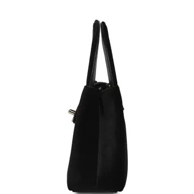 Chanel Chanel Small Kelly Shopper Black Velvet Crystal Light Gold Hardware | Thumbnail 3 Chanel Chanel Small Kelly Shopper Black Velvet Crystal Light Gold Hardware | Thumbnail 3