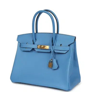HERMÈS Hermes Birkin 30 Bleu Paradise Epsom Gold Hardware | Thumbnail 5 HERMÈS Hermes Birkin 30 Bleu Paradise Epsom Gold Hardware | Thumbnail 5