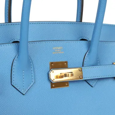 HERMÈS Hermes Birkin 30 Bleu Paradise Epsom Gold Hardware | Thumbnail 7 HERMÈS Hermes Birkin 30 Bleu Paradise Epsom Gold Hardware | Thumbnail 7