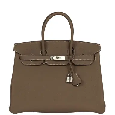 HERMÈS Hermes Birkin 35 Etoupe Togo Palladium Hardware | Thumbnail 1 HERMÈS Hermes Birkin 35 Etoupe Togo Palladium Hardware | Thumbnail 1