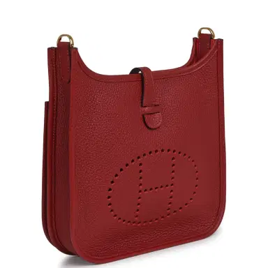 HERMÈS Hermes Evelyne 23 Rouge H Clemence Gold Hardware | Thumbnail 2 HERMÈS Hermes Evelyne 23 Rouge H Clemence Gold Hardware | Thumbnail 2