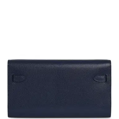 HERMÈS Hermes Kelly Wallet To Go Bleu Saphir Chevre Chamkila Electrum Hardware | Thumbnail 3 HERMÈS Hermes Kelly Wallet To Go Bleu Saphir Chevre Chamkila Electrum Hardware | Thumbnail 3