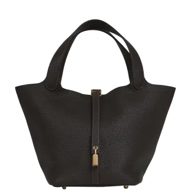 HERMÈS Hermes Picotin Lock 22 Bai Brun Clemence Gold Hardware | Thumbnail 1 HERMÈS Hermes Picotin Lock 22 Bai Brun Clemence Gold Hardware | Thumbnail 1
