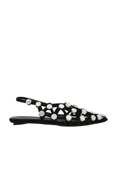 The Attico Grid Ballerina Flat | Thumbnail 1 The Attico Grid Ballerina Flat | Thumbnail 1