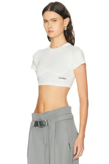 The Attico Logo Crop Tee | Thumbnail 2 The Attico Logo Crop Tee | Thumbnail 2