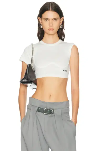 The Attico Logo Crop Tee | Thumbnail 1 The Attico Logo Crop Tee | Thumbnail 1