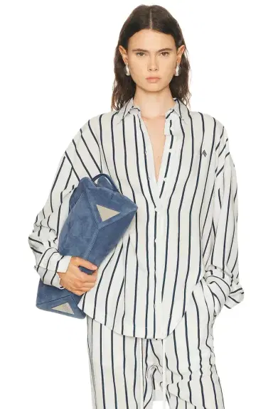 The Attico Striped Button Down Shirt | Thumbnail 1 The Attico Striped Button Down Shirt | Thumbnail 1