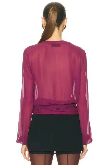 The Attico Deep V Blouse | Thumbnail 3 The Attico Deep V Blouse | Thumbnail 3