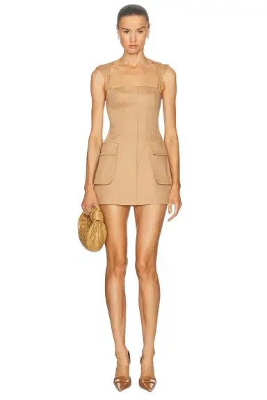 L'Academie Ashleigh Stretch Cotton Cargo Mini Dress | Thumbnail 1 L'Academie Ashleigh Stretch Cotton Cargo Mini Dress | Thumbnail 1