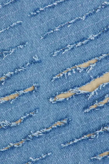 Pas Une Marque Cut Through Denim Shorts | Thumbnail 5 Pas Une Marque Cut Through Denim Shorts | Thumbnail 5