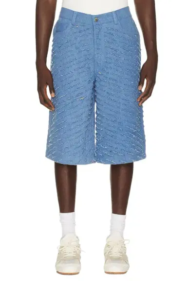 Pas Une Marque Cut Through Denim Shorts | Thumbnail 1 Pas Une Marque Cut Through Denim Shorts | Thumbnail 1