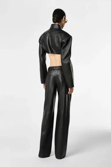 REVOLVE LOS ANGELES Agnes Cropped Leather Jacket | Thumbnail 2 REVOLVE LOS ANGELES Agnes Cropped Leather Jacket | Thumbnail 2