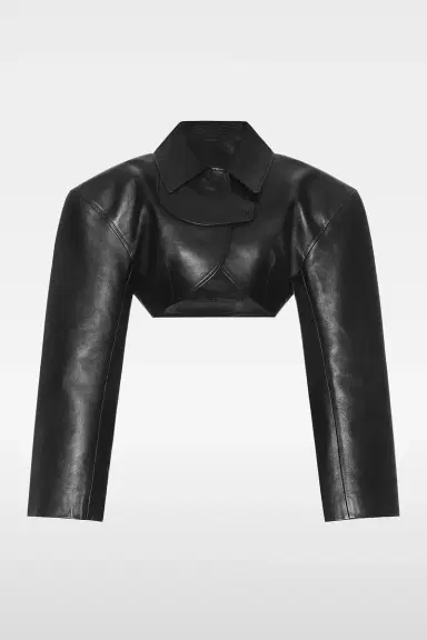 REVOLVE LOS ANGELES Agnes Cropped Leather Jacket | Thumbnail 6 REVOLVE LOS ANGELES Agnes Cropped Leather Jacket | Thumbnail 6