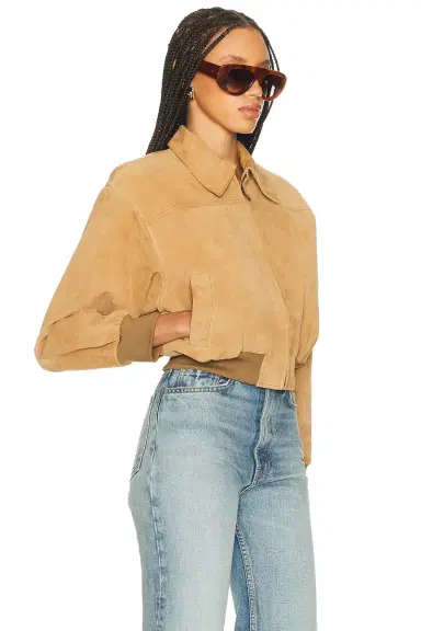 Helsa The Suede Zip Bomber | Thumbnail 2 Helsa The Suede Zip Bomber | Thumbnail 2