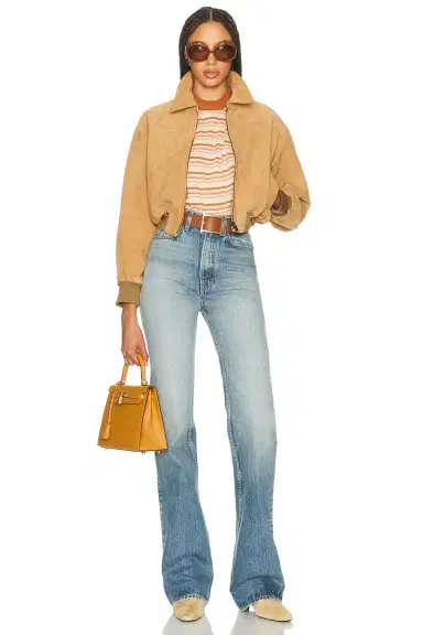 Helsa The Suede Zip Bomber | Thumbnail 4 Helsa The Suede Zip Bomber | Thumbnail 4