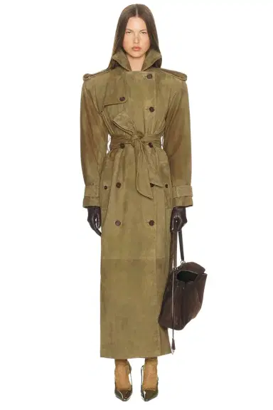 Helsa Suede Trench Coat | Thumbnail 1 Helsa Suede Trench Coat | Thumbnail 1