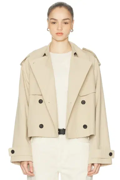 L'Academie Kimmi Cropped Trench Jacket | Thumbnail 2 L'Academie Kimmi Cropped Trench Jacket | Thumbnail 2