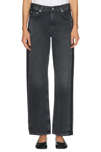 Citizens of Humanity Lindz Low Rise Easy Straight With Tuxedo Stripe Jeans | Thumbnail 1 Citizens of Humanity Lindz Low Rise Easy Straight With Tuxedo Stripe Jeans | Thumbnail 1