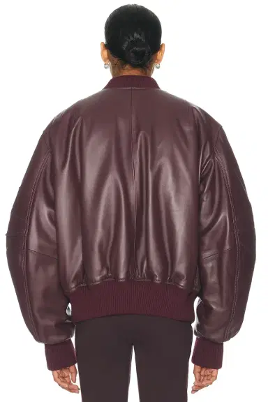 The Attico Leather Bomber Jacket | Thumbnail 3 The Attico Leather Bomber Jacket | Thumbnail 3