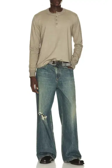 rag & bone Washed Supima Henley | Thumbnail 3 rag & bone Washed Supima Henley | Thumbnail 3