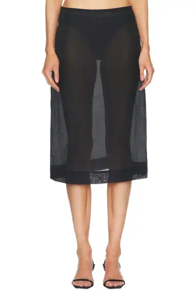 L'Academie Gabin Midi Skirt | Thumbnail 1 L'Academie Gabin Midi Skirt | Thumbnail 1