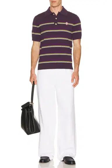 Casablanca Stripe Polo Shirt | Thumbnail 3 Casablanca Stripe Polo Shirt | Thumbnail 3