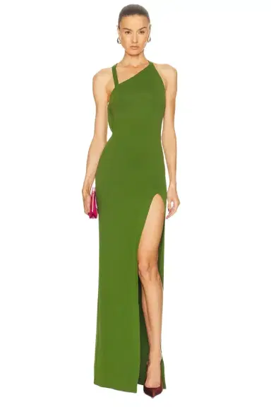 The Attico Long Belted Dress | Thumbnail 1 The Attico Long Belted Dress | Thumbnail 1
