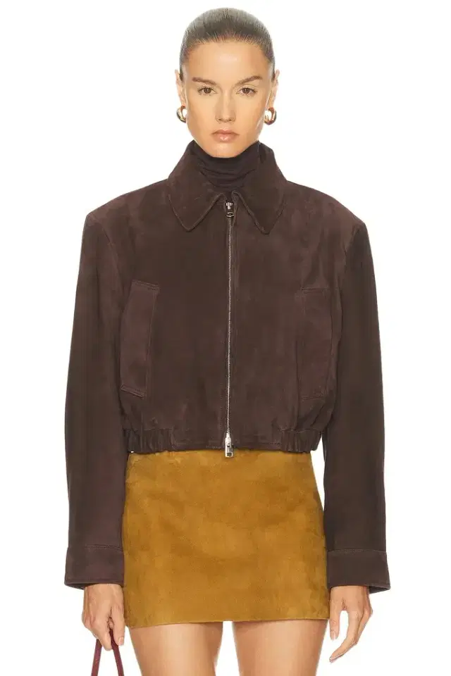 Nahlia Cropped Suede Jacket Nahlia Cropped Suede Jacket
