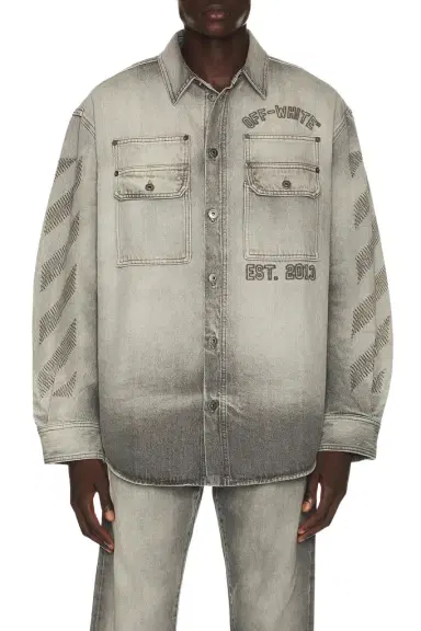 Off-White Denim Military Overshirt | Thumbnail 1 Off-White Denim Military Overshirt | Thumbnail 1