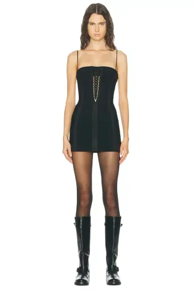 HAELO Layered Lace Up Corset Dress | Thumbnail 1 HAELO Layered Lace Up Corset Dress | Thumbnail 1