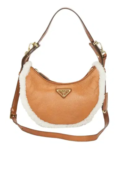 Prada Prada Shearling Arque Shoulder Bag | Thumbnail 1 Prada Prada Shearling Arque Shoulder Bag | Thumbnail 1
