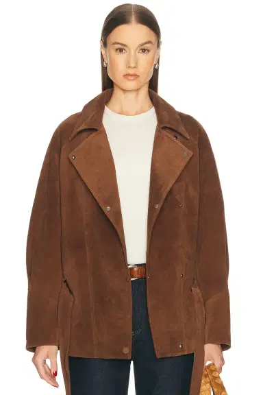 Aexae Leather Suede Belted Jacket | Thumbnail 2 Aexae Leather Suede Belted Jacket | Thumbnail 2
