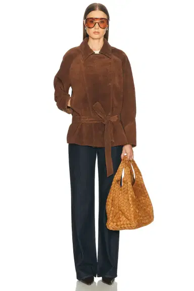 Aexae Leather Suede Belted Jacket | Thumbnail 5 Aexae Leather Suede Belted Jacket | Thumbnail 5