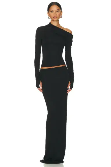 Helsa Matte Jersey Slim Skirt | Thumbnail 4 Helsa Matte Jersey Slim Skirt | Thumbnail 4