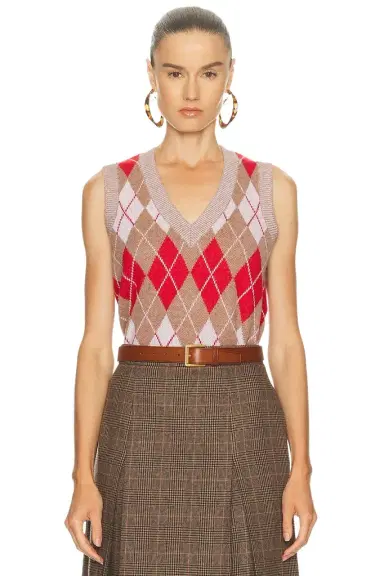 RE/DONE Argyle Vest | Thumbnail 1 RE/DONE Argyle Vest | Thumbnail 1