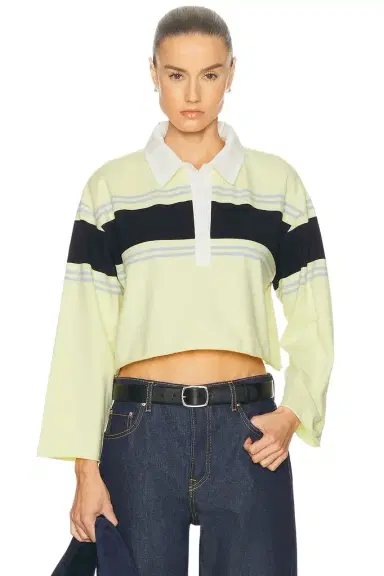 RE/DONE Cut Off Rugby Polo Top | Thumbnail 1 RE/DONE Cut Off Rugby Polo Top | Thumbnail 1