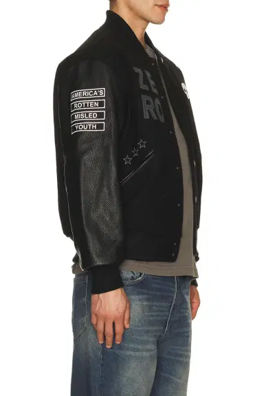 Pleasures x Zero Skateboards Varsity Jacket | Thumbnail 3 Pleasures x Zero Skateboards Varsity Jacket | Thumbnail 3