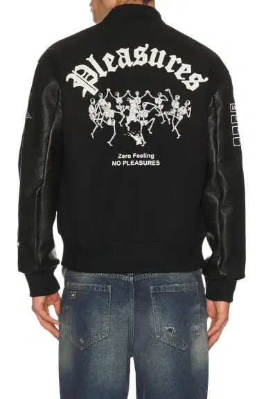 Pleasures x Zero Skateboards Varsity Jacket | Thumbnail 1 Pleasures x Zero Skateboards Varsity Jacket | Thumbnail 1