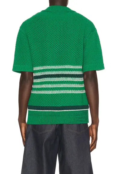 Lacoste Runway Lacy Striped Polo Collar Sweater | Thumbnail 2 Lacoste Runway Lacy Striped Polo Collar Sweater | Thumbnail 2