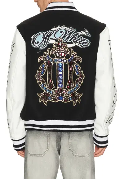 Off-White Royal Jewels Wool Varsity Jacket | Thumbnail 3 Off-White Royal Jewels Wool Varsity Jacket | Thumbnail 3