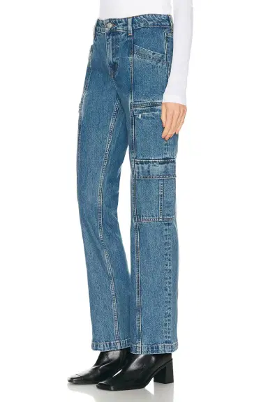 GRLFRND Naomi Low Rise Slim Cargo Jeans | Thumbnail 3 GRLFRND Naomi Low Rise Slim Cargo Jeans | Thumbnail 3