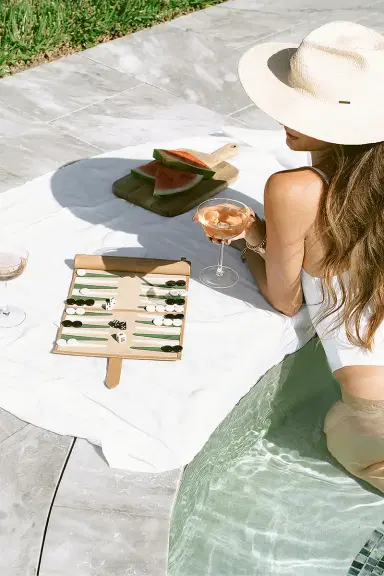 Throwing Doubles Tulum Travel Backgammon Board | Thumbnail 3 Throwing Doubles Tulum Travel Backgammon Board | Thumbnail 3